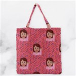 brunette girl emoji Grocery Tote Bag