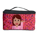 brunette girl emoji Cosmetic Storage Case