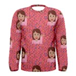 brunette girl emoji Men s Long Sleeve T-shirt