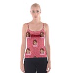 brunette girl emoji Spaghetti Strap Top