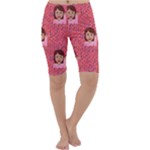 brunette girl emoji Cropped Leggings 