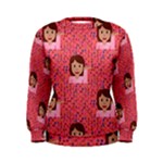 brunette girl emoji Women s Sweatshirt