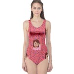 brunette girl emoji One Piece Swimsuit