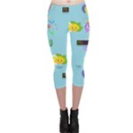 Lemon Party Capri Leggings 