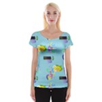 Lemon Party Women s Cap Sleeve Top