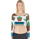 Mexico  Long Sleeve Crop Top (Tight Fit)