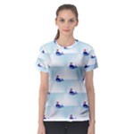 kawaii narwhal Women s Sport Mesh Tee