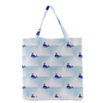 kawaii narwhal Grocery Tote Bag