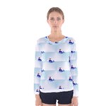 kawaii narwhal Women s Long Sleeve T-shirt