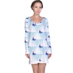 kawaii narwhal Long Sleeve Nightdress