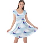 kawaii narwhal Cap Sleeve Dress