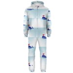 kawaii narwhal Hooded Jumpsuit (Men)