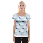 kawaii narwhal Women s Cap Sleeve Top