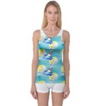 left Shark One Piece Boyleg Swimsuit