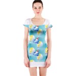 left Shark Short Sleeve Bodycon Dress