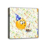 happy birthday emoji Mini Canvas 4  x 4  (Stretched)