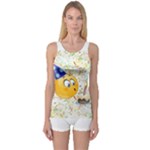 happy birthday emoji One Piece Boyleg Swimsuit