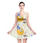 happy birthday emoji Reversible Skater Dress