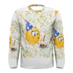 happy birthday emoji Men s Long Sleeve T-shirt