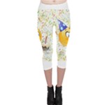 happy birthday emoji Capri Leggings 