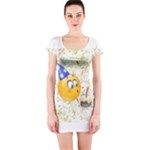 happy birthday emoji Short Sleeve Bodycon Dress