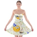 happy birthday emoji Strapless Bra Top Dress