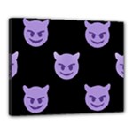 satan Emoji  Canvas 20  x 16  (Stretched)