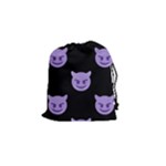 satan Emoji  Drawstring Pouch (Small)