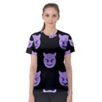 satan Emoji  Women s Sport Mesh Tee