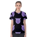 satan Emoji  Women s Cotton Tee