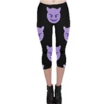 satan Emoji  Capri Leggings 