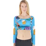 boy Emoji Long Sleeve Crop Top (Tight Fit)