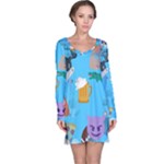 boy Emoji Long Sleeve Nightdress