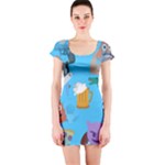 boy Emoji Short Sleeve Bodycon Dress