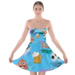 boy Emoji Strapless Bra Top Dress