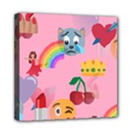 girly Emoji  Mini Canvas 8  x 8  (Stretched)