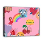 girly Emoji  Canvas 14  x 11  (Stretched)