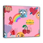 girly Emoji  Deluxe Canvas 24  x 20  (Stretched)