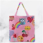 girly Emoji  Grocery Tote Bag