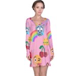 girly Emoji  Long Sleeve Nightdress