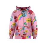 girly Emoji  Kids Zipper Hoodie