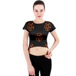 Pentagram Crew Neck Crop Top