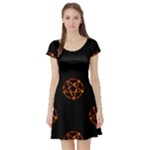 Pentagram Short Sleeve Skater Dress