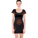 Pentagram Short Sleeve Bodycon Dress