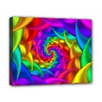 Psychedelic Rainbow Spiral Canvas 10  x 8  (Stretched)