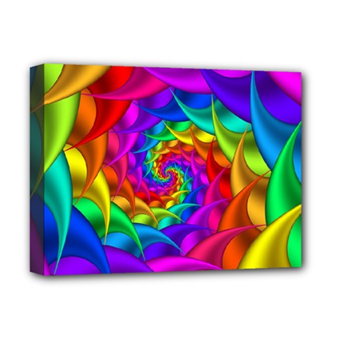 Psychedelic Rainbow Spiral Deluxe Canvas 16  x 12  (Stretched)  from ArtsNow.com