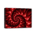 Red Glossy Fractal Spiral Mini Canvas 7  x 5  (Stretched)