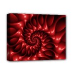 Red Glossy Fractal Spiral Deluxe Canvas 14  x 11  (Stretched)