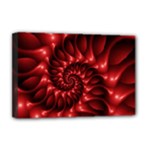 Red Glossy Fractal Spiral Deluxe Canvas 18  x 12  (Stretched)