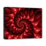 Red Glossy Fractal Spiral Deluxe Canvas 20  x 16  (Stretched)